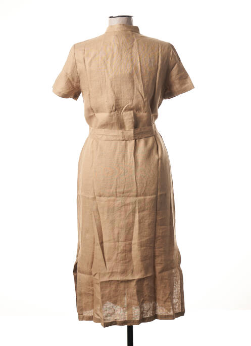 Rochie midi maro BLANC BOHEME femeie