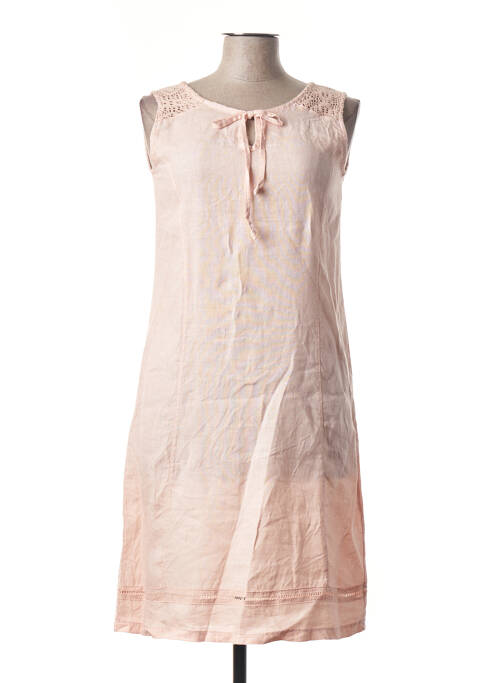 Rochie midi roz BLANC BOHEME femeie