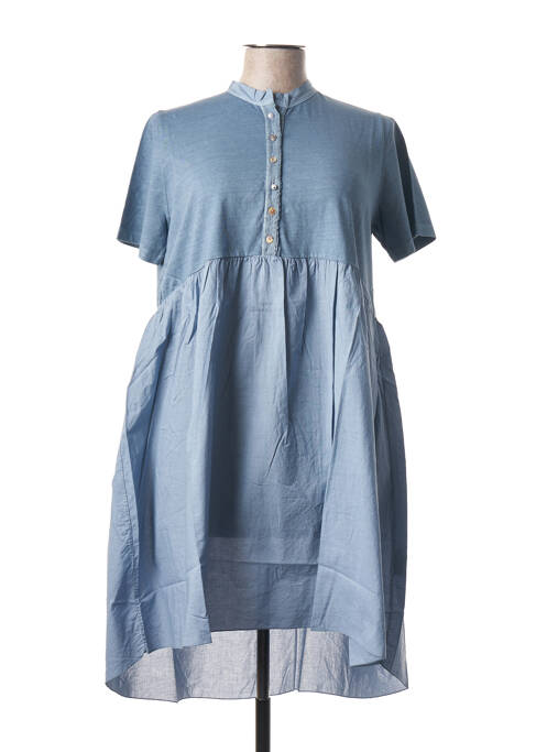 Rochie scurtă albastru BLANC BOHEME femeie