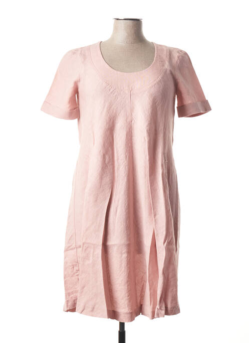 Rochie midi roz BLANC BOHEME femeie