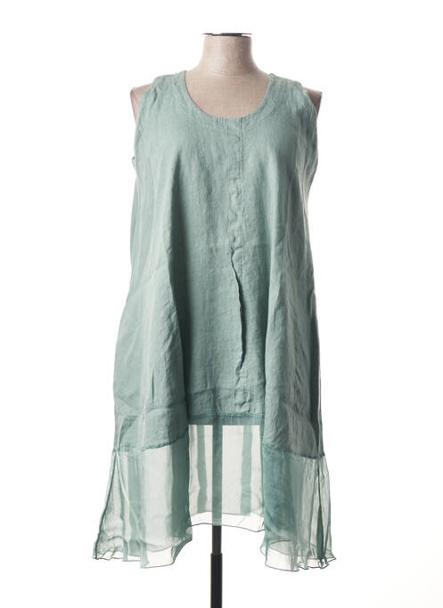 Tunică fără mâneci verde BLANC BOHEME femeie