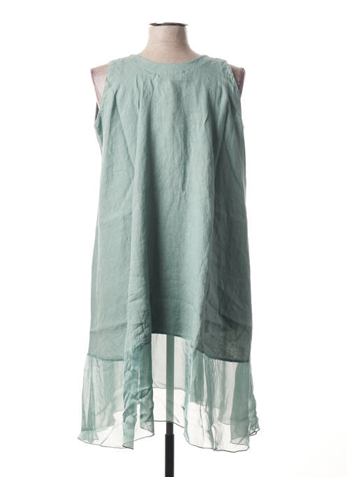 Tunică fără mâneci verde BLANC BOHEME femeie