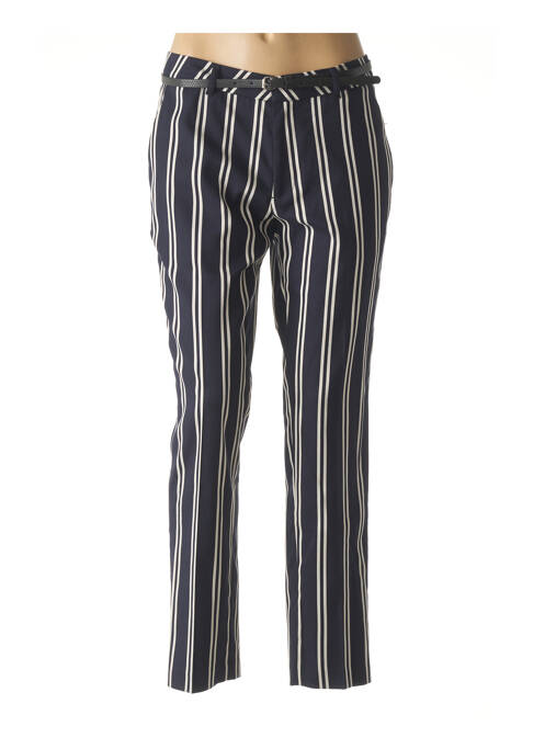 Pantalon chino țesătură poplin talie înaltă albastru MAISON SCOTCH femme