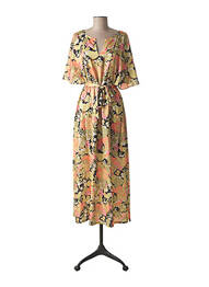 Rochie lungă imprimeu fantezie mâneci scurte verde MOLLY BRACKEN femeie