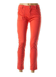 Pantalon 7/8 elasticitate mărime normală roșu F.A.M. femme