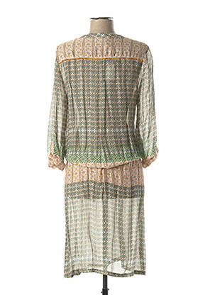 Rochie midi croială fluidă mâneci lungi verde TERRE DE FÉES femeie