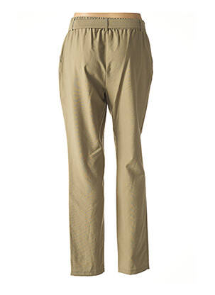 Pantalon drept țesătură crep verde PAUPORTÉ femeie