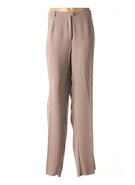 Pantalon drept țesătură crep mărime normală maro CHRISTIAN MARRY femme