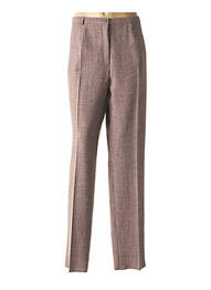 Pantalon drept talie cu cleme talie înaltă maro PAUPORTÉ femme