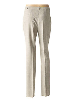 Pantalon drept talie cu cleme talie înaltă verde PAUPORTÉ femeie