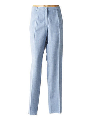 Pantalon drept talie cu cleme talie înaltă albastru PAUPORTÉ femeie