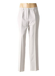 Pantalon drept închidere cu fermoar sub clapetă cu nasturi gri PAUPORTÉ femme