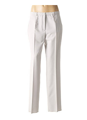 Pantalon drept închidere cu fermoar sub clapetă cu nasturi gri PAUPORTÉ femme