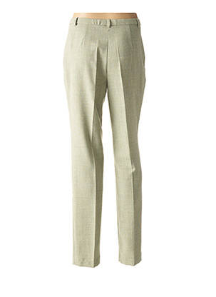 Pantalon drept talie cu cleme talie înaltă verde PAUPORTÉ femeie