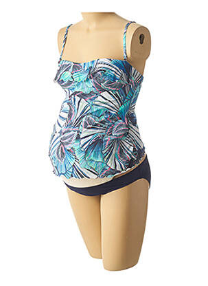 Costum de baie maternitate imprimeu floral albastru CACHE COEUR femeie