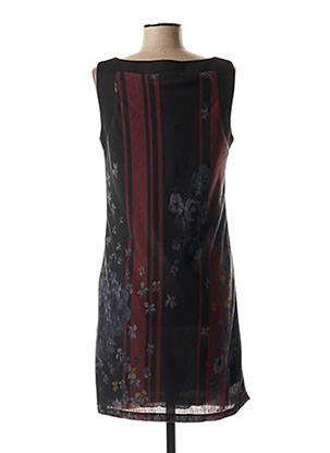Rochie midi imprimeu floral fără mâneci negru LA FEE MARABOUTEE femeie
