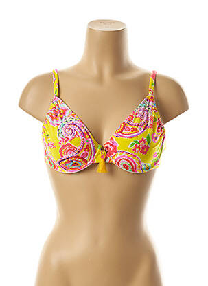 Sutien de costum de baie elasticitate galben ANTIGEL femeie