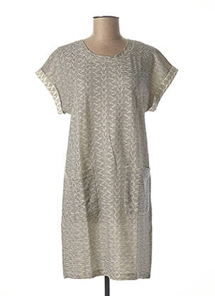 Rochie scurtă mâneci scurte mâneci scurte gri CKS femeie