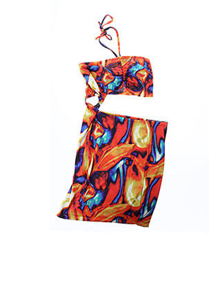 Rochie scurtă croială cambrată bretele subțiri portocalie BOOHOO femeie