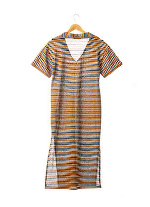 Rochie midi mâneci scurte mâneci scurte maro ZARA femeie