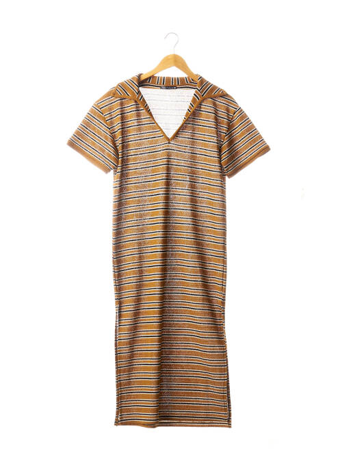 Rochie midi maro ZARA femeie