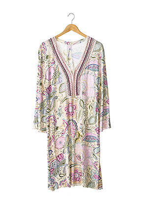 Rochie midi croială fluidă bej RAFFAELA D'ANGELO femeie