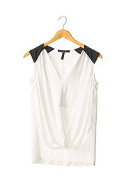 Bluză mâneci scurte mâneci scurte bej BCBGMAXAZRIA femme