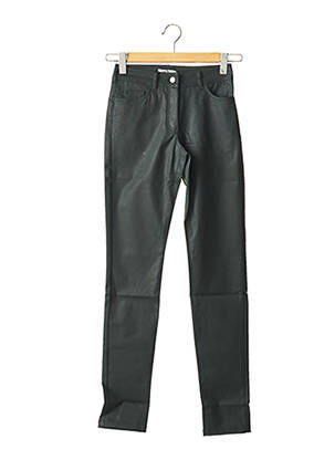 Pantalon drept închidere cu fermoar sub clapetă cu nasturi mărime normală verde PAUL BRIAL femeie