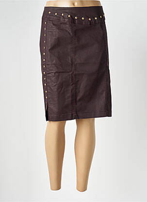 Fustă midi maro PAUL BRIAL femeie