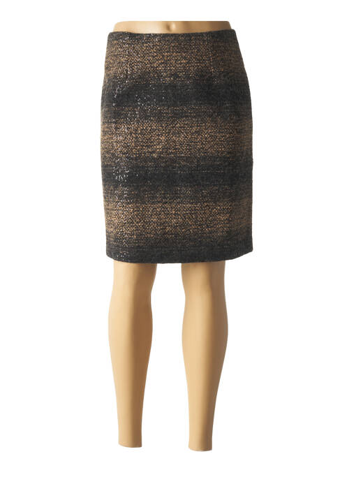 Fustă midi maro PAUL BRIAL femeie