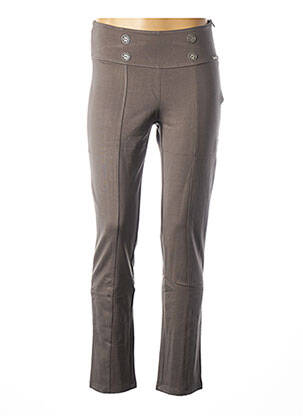 Pantalon drept elasticitate gri MALOKA femeie