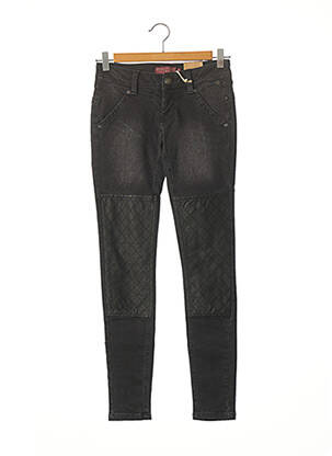 Blugi skinny țesătură brută talie joasă negru FREEMAN T.PORTER femeie