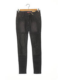 Blugi skinny țesătură brută talie joasă negru FREEMAN T.PORTER femme