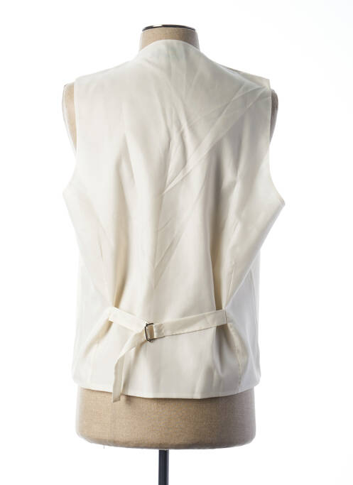 Vestă fără mâneci bi-materie bej TOUCHE FINALE homme