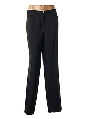 Pantalon drept închidere cu fermoar sub clapetă cu nasturi negru CHRISTIAN MARRY femeie