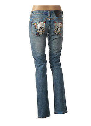 Blugi cu croială slim subțire talie joasă albastru ED HARDY femeie