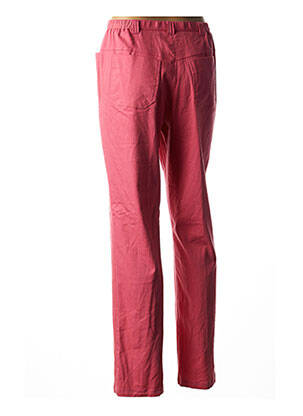 Pantalon drept țesătură poplin roz FRANCOISE F femeie