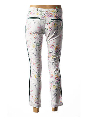 Pantalon 7/8 elasticitate talie joasă alb BARB'ONE femeie