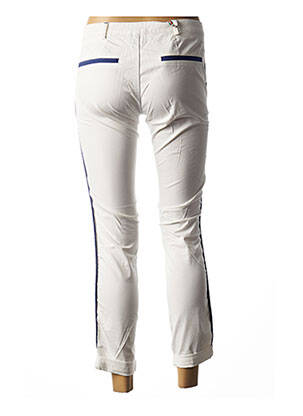 Pantalon 7/8 elasticitate talie joasă alb BARB'ONE femeie