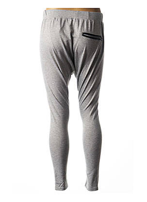 Pantalon slim talie elastică gri JOLIFLY J&F femeie