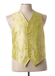 Vestă fără mâneci țesătură satinată verde CANOTIER homme