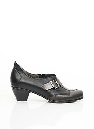 Botine/ghete material neted toc de 4 la 6 cm gri FIDJI femeie