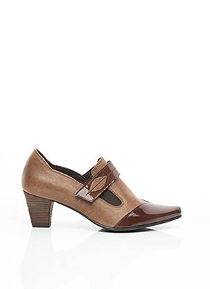 Sandale/pantofi decupați material neted toc de 4 la 6 cm alb FIDJI femeie