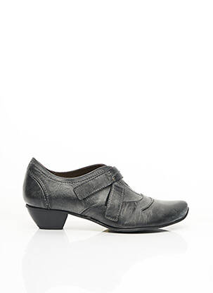 Botine/ghete material neted toc de 4 la 6 cm gri FIDJI femeie