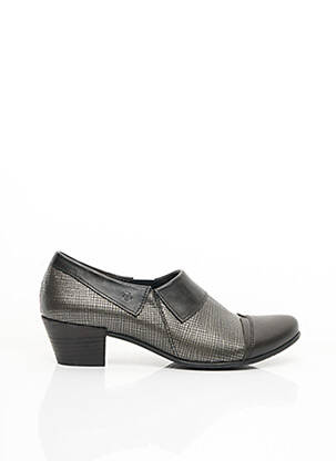 Botine/ghete material neted toc de 4 la 6 cm gri FIDJI femeie
