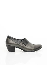 Botine/ghete material neted toc de 4 la 6 cm gri FIDJI femme
