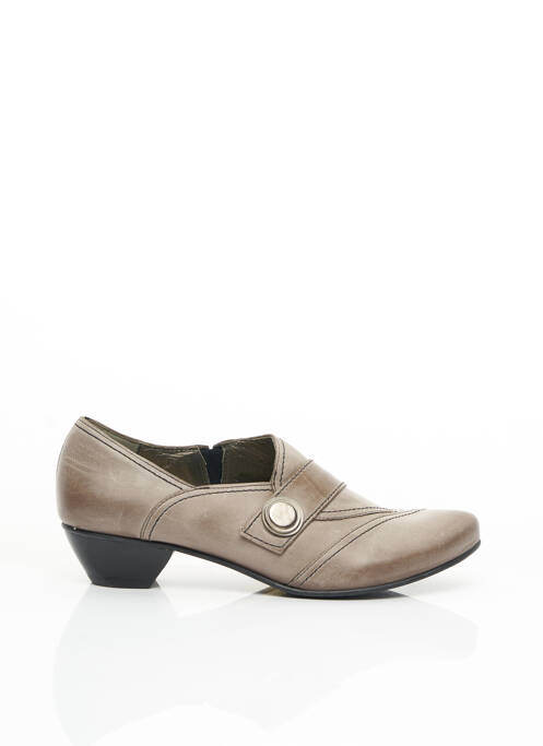 Pantofi cu toc bej FIDJI femeie