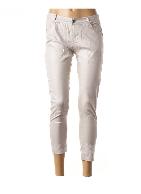 Pantalon trei sferturi talie joasă talie joasă gri SO SOON femme