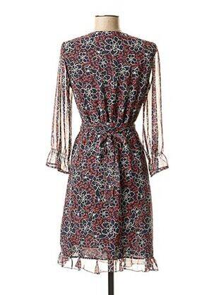 Rochie midi imprimeu floral mâneci lungi roșu LA FEE MARABOUTEE femeie