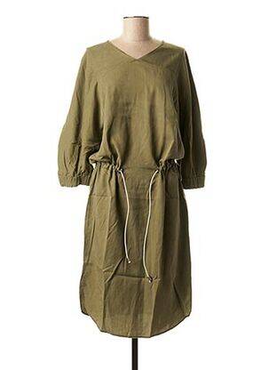 Rochie midi guler în v verde LA FEE MARABOUTEE femeie